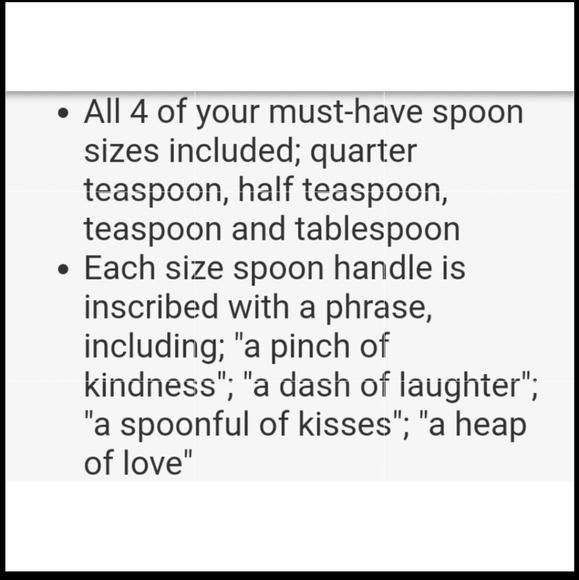 Gift Set Stainless Steel Measuring Spoons with cute sayings NEW IN BOX - Picture 3 of 5